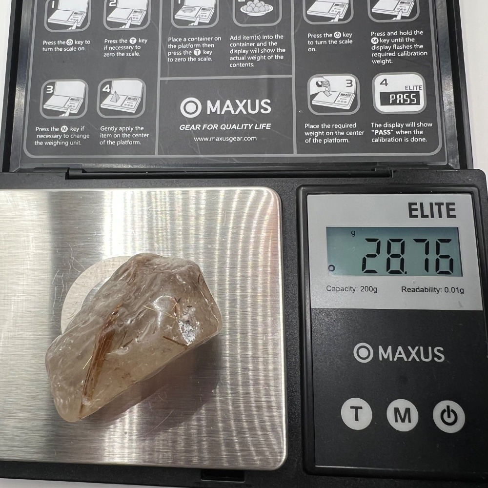 Golden Rutilated Quartz Crystal Freeform - Picture 13 of 13